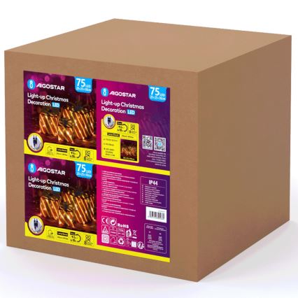 Aigostar- LED-ulkojoulukoriste 3,6W/31/230V 2700K 20/25/30cm IP44 lahjat