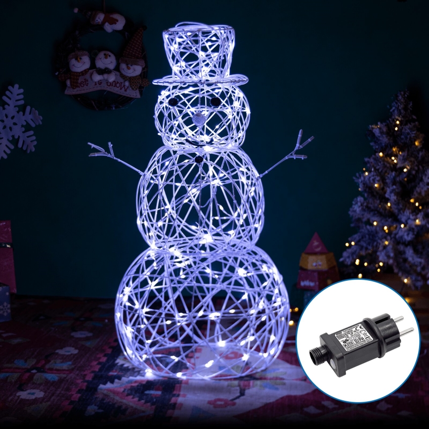 Aigostar - LED-ulkojoulukoriste 3,6W/31/230V 6500K 120cm IP44 lumiukko