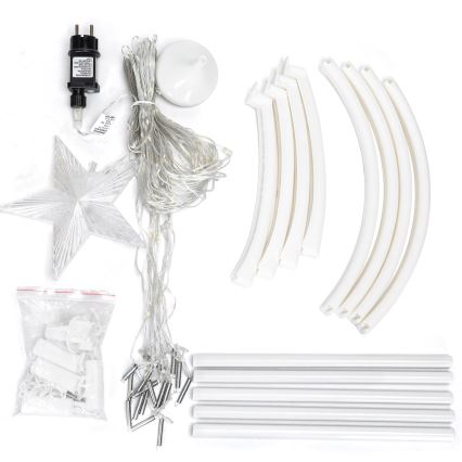Aigostar - LED-ulkojoulukoriste LED/3,6W/230V 180 cm IP44 kylmänvalkoinen