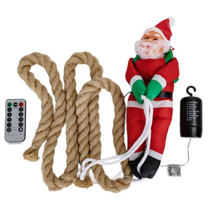 Aigostar - LED-ulkojoulukoriste LED/4xAA IP44, laskuvarjohyppäävä joulupukki