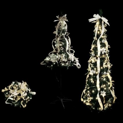 Aigostar - LED-ulkojoulukuusi 150 LEDiä, 1,8 m, IP44, valkoinen/kultainen, kylmänvalkoinen