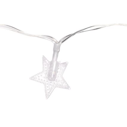 Aigostar - LED-ulkovaloköynnös 100 LED/8 toimintoa, 3 x AA-paristoa, 10 m, IP44, kylmänvalkoinen