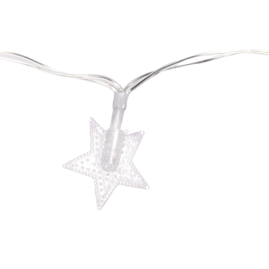 Aigostar - LED-ulkovaloköynnös 100 LED/8 toimintoa, 3 x AA-paristoa, 10 m, IP44, kylmänvalkoinen