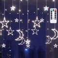 Aigostar - LED-ulkojouluvaloketju 120 LED/6 W/230 V/8 toimintoa 3x0,6 m IP44 kylmänvalkoinen + kaukosäädin