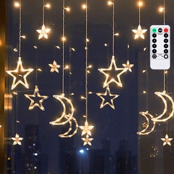 Aigostar - LED-ulkojouluvaloketju 120xLED/6W/230V/8 toimintoa 3x0,6m IP44 lämmin valkoinen + kaukosäädin
