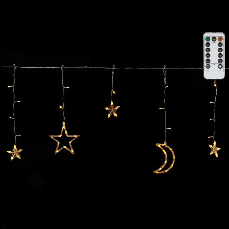 Aigostar - LED-ulkojouluvaloketju 120xLED/6W/230V/8 toimintoa 3x0,6m IP44 lämmin valkoinen + kaukosäädin
