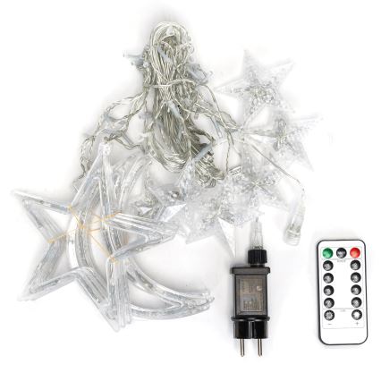 Aigostar - LED-ulkojouluvaloketju 120xLED/6W/230V/8 toimintoa 3x0,6m IP44 lämmin valkoinen + kaukosäädin