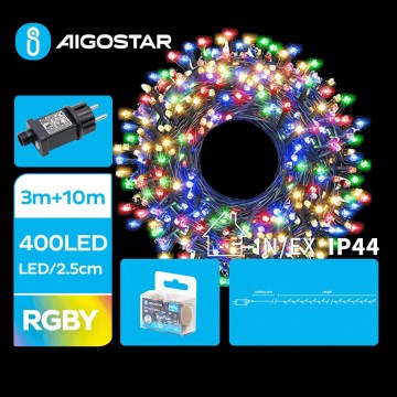 Aigostar - LED-ulkojouluvaloketju 400 LED/8 toimintoa 13 m IP44 monivärinen