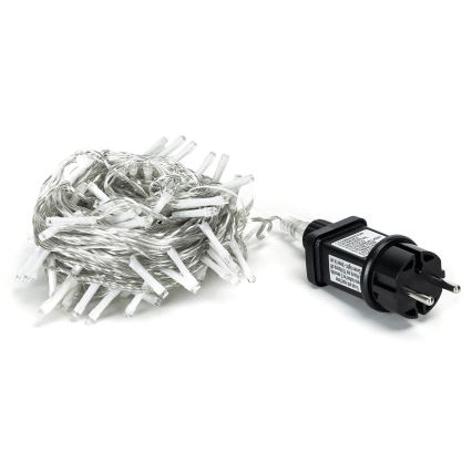 Aigostar - LED-ulkojouluvalosarja 100 LEDiä, 8 toimintoa, 13 m, IP44, kylmänvalkoinen