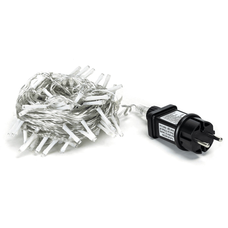 Aigostar - LED-ulkojouluvalosarja 100 LEDiä, 8 toimintoa, 13 m, IP44, kylmänvalkoinen