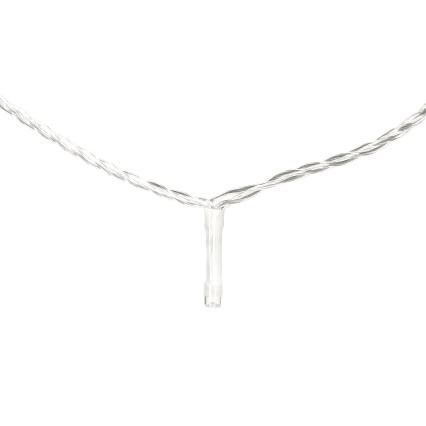 Aigostar - LED-ulkojouluvalosarja 100 LEDiä, 8 toimintoa, 13 m, IP44, kylmänvalkoinen