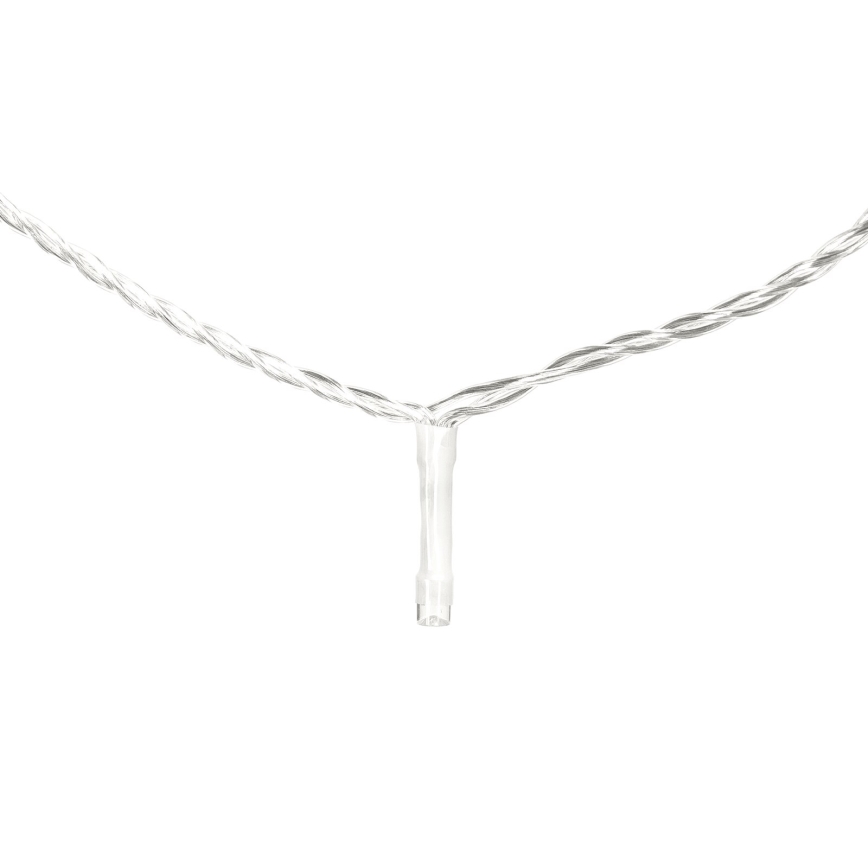 Aigostar - LED-ulkojouluvalosarja 100 LEDiä, 8 toimintoa, 13 m, IP44, kylmänvalkoinen