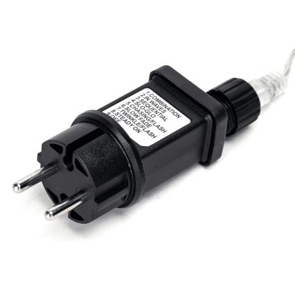 Aigostar - LED-ulkojouluvalosarja 100 LEDiä, 8 toimintoa, 13 m, IP44, kylmänvalkoinen