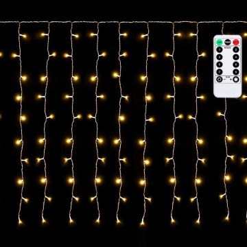 Aigostar - LED-ulkojouluvalosarja 150xLED/6W/230V/8 toimintoa 1,5x1m IP44 lämmin valkoinen + kaukosäädin