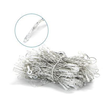 Aigostar - LED-ulkojouluvalosarja 200xLED/8 toimintoa 5x2m IP44 kylmänvalkoinen