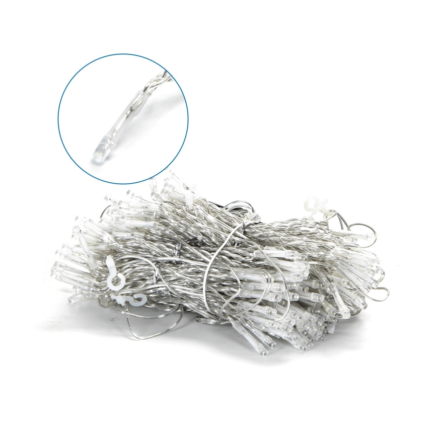 Aigostar - LED-ulkojouluvalosarja 200xLED/8 toimintoa 5x2m IP44 kylmänvalkoinen