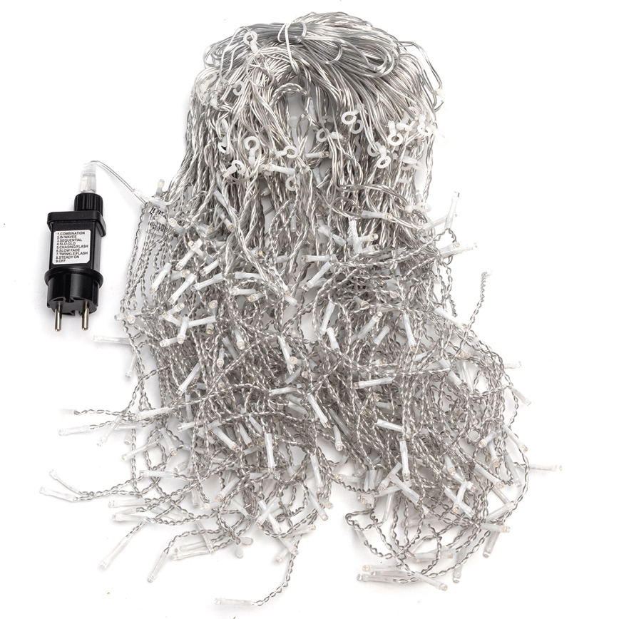 Aigostar - LED ulkokäyttöinen joulukoristevalosarja 400 LED/8 toimintoa 20x0,4m IP44 lämmin valkoinen