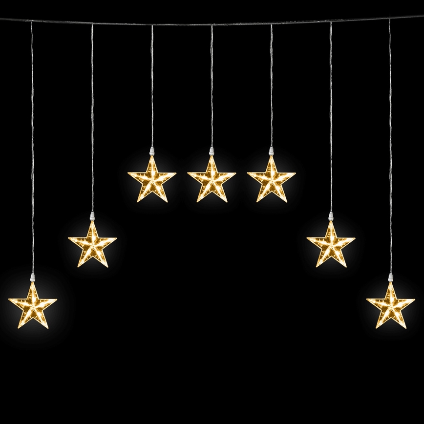 Aigostar - LED-ulkojouluvalosarja 70xLED 1,2x1m IP44 lämmin valkoinen, tähdet