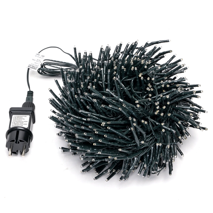 Aigostar - LED-ulkokäyttöinen jouluvaloketju, 600 LED, 8 toimintoa, 18 m, IP44, lämmin valkoinen