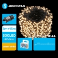 Aigostar - LED Ulkokäyttöön tarkoitettu joulukoristevalosarja 300xLED/8 toimintoa 18m IP44 lämmin valkoinen