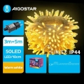 Aigostar - LED Ulkokäyttöön tarkoitettu joulukoristevalosarja 50xLED/8 toimintoa 8m IP44 lämmin valkoinen