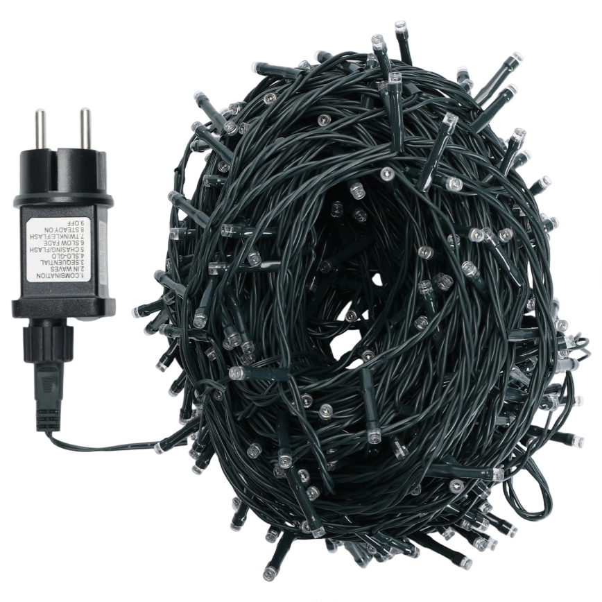 Aigostar - LED-ulkovalosarja jouluun, 500 LED/8 toimintoa, 50 m, IP44, lämmin valkoinen