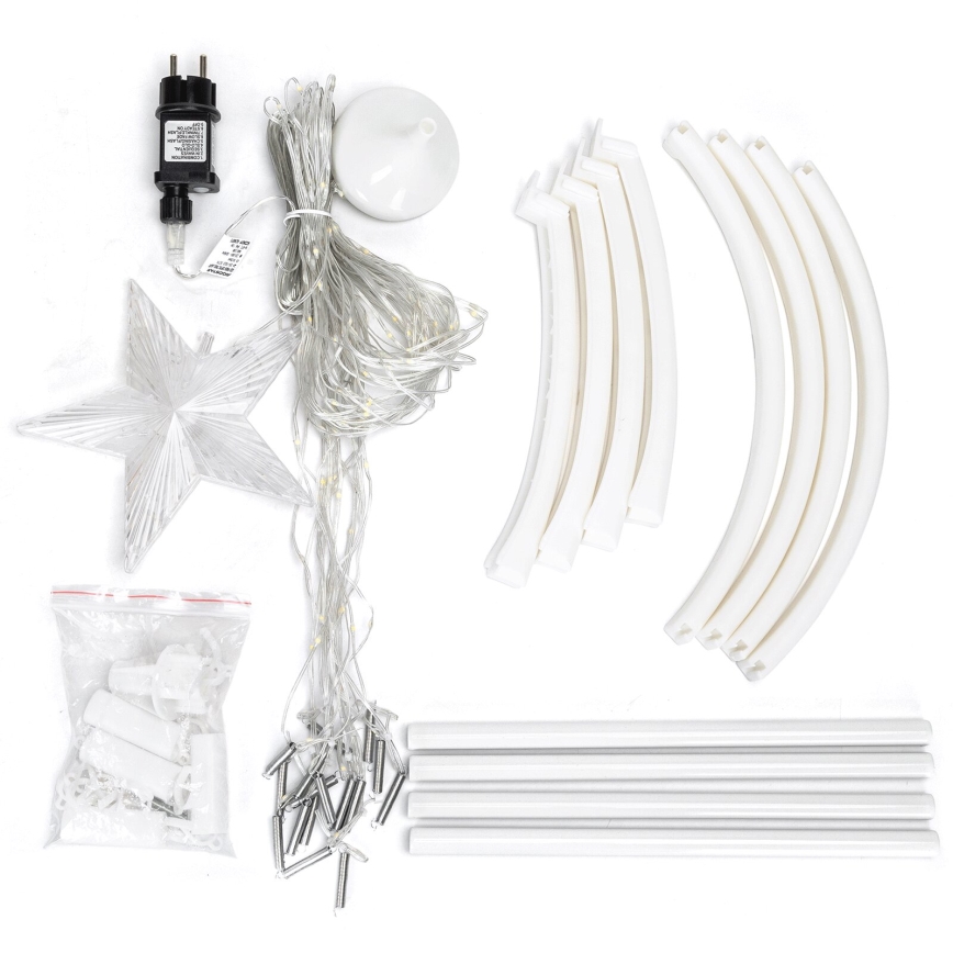 Aigostar - LED Ulkokäyttöön tarkoitettu joulukoriste LED/3,6W/230V 150 cm IP44 kylmän valkoinen