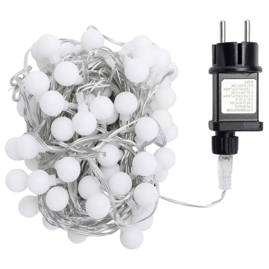 Aigostar - LED-ulkovaloketju 100xLED/8 toimintoa 10m IP44 lämpimän valkoinen