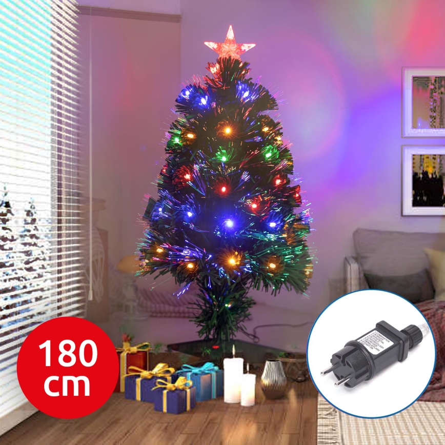 Aigostar - LED Ulkotila joulukuusi LED/6W/230V 180 cm IP44 monivärinen