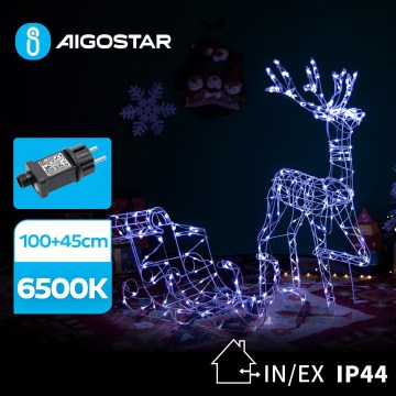 Aigostar - LED Ulkovalaistus LED/3,6W/31/230V 6500K 90/45cm IP44 poro ja kelkka