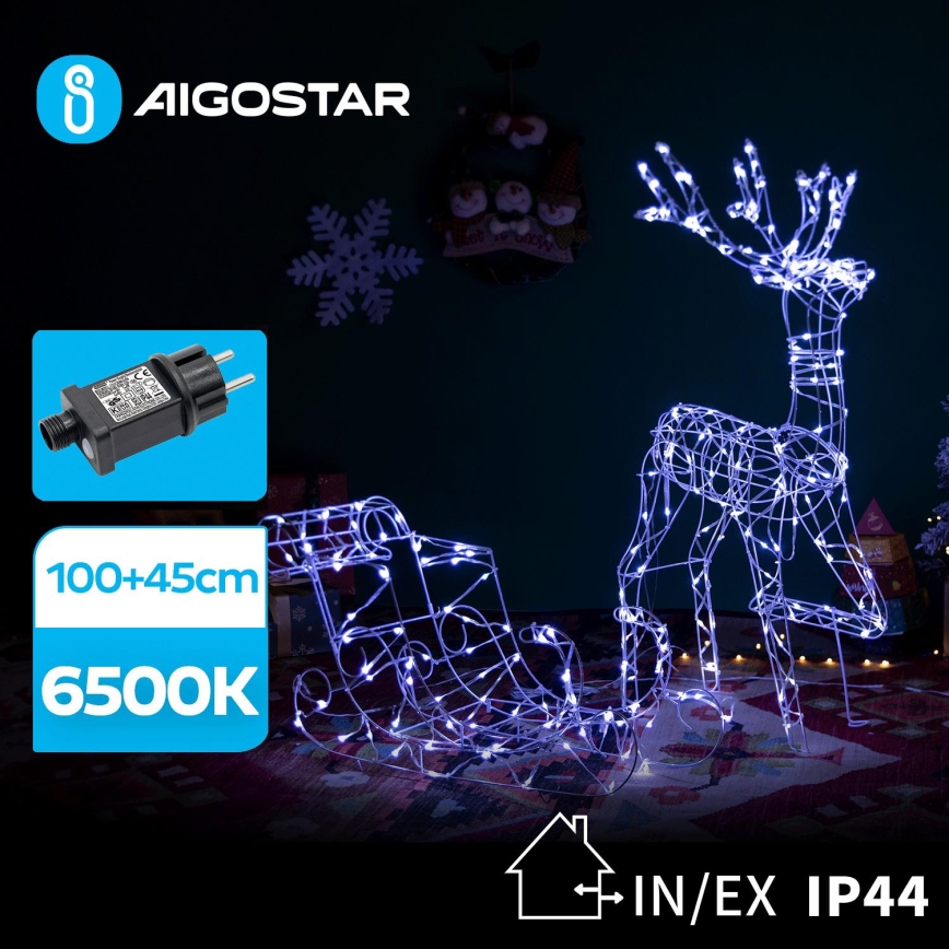 Aigostar - LED Ulkovalaistus LED/3,6W/31/230V 6500K 90/45cm IP44 poro ja kelkka