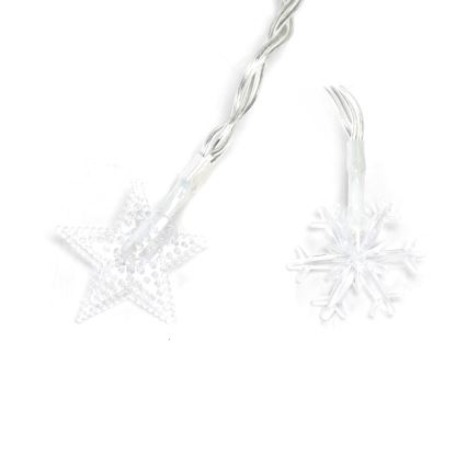 Aigostar - LED-ulkojouluvalosarja 100xLED/8 toimintoa 3xAA 10m IP44 lämmin valkoinen, tähdet