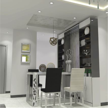Aigostar - LED upotettava valo LED/18W/230V halkaisija 17 cm 6000K valkoinen