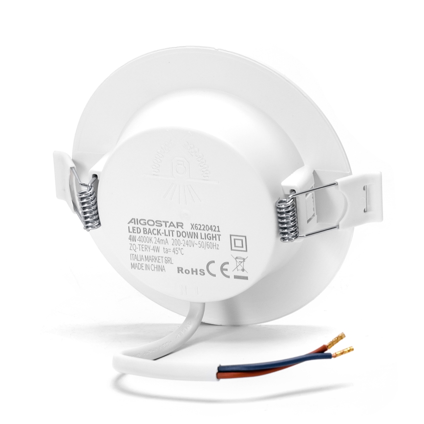 Aigostar - LED upotettava valo LED/4W/230V 4000K halkaisija 9,8 cm valkoinen