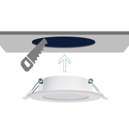 Aigostar - LED upotettava valo LED/4W/230V 6500K halkaisija 9,8 cm valkoinen