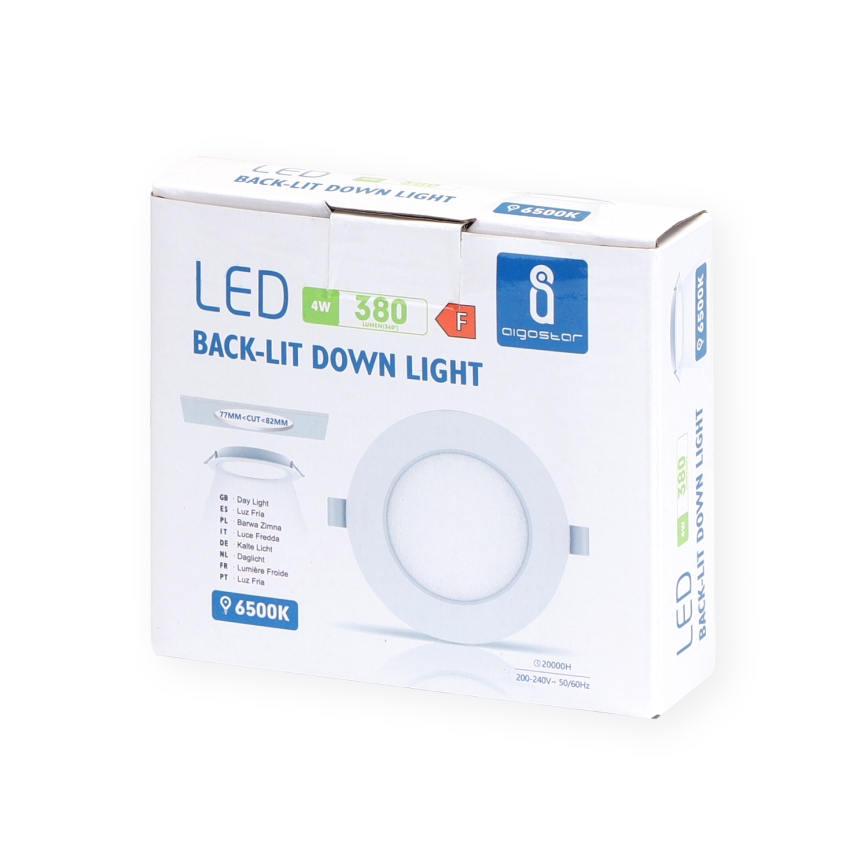 Aigostar - LED upotettava valo LED/4W/230V 6500K halkaisija 9,8 cm valkoinen