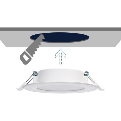 Aigostar - LED upotettava valo LED/6W/230V 3000K halkaisija 11,8 cm valkoinen
