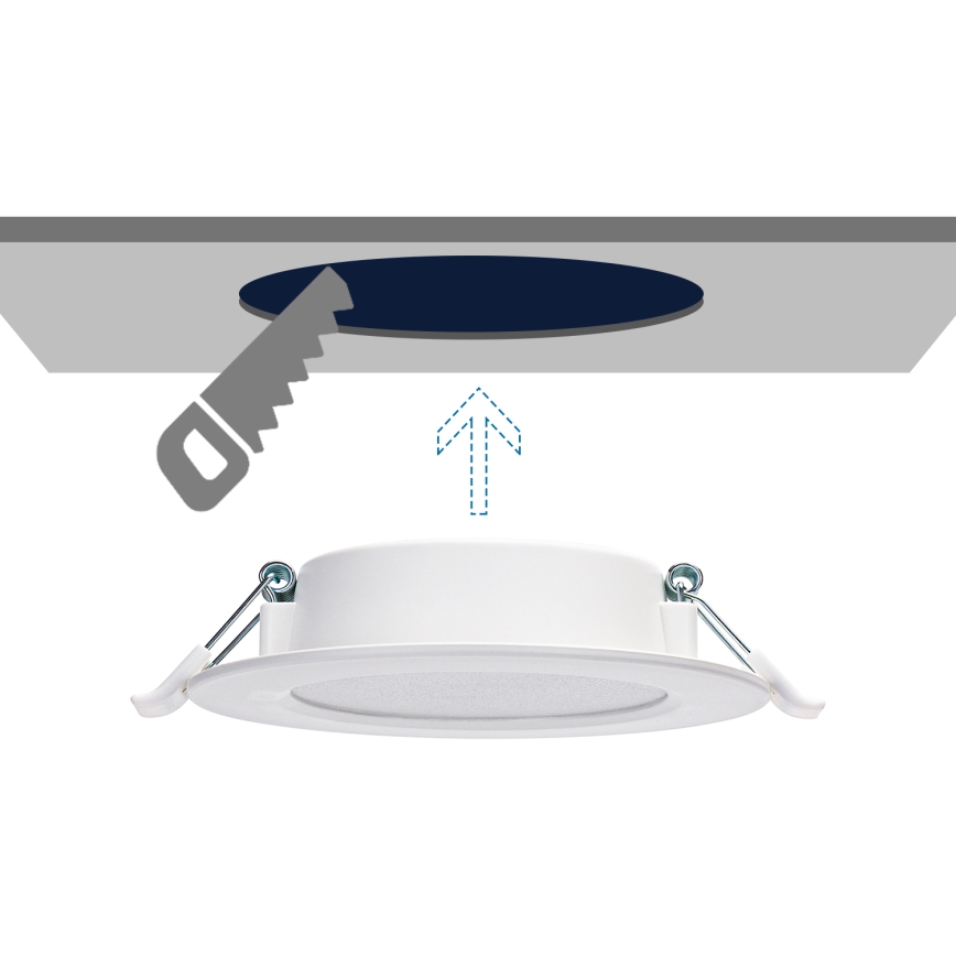 Aigostar - LED upotettava valo LED/6W/230V 3000K halkaisija 11,8 cm valkoinen