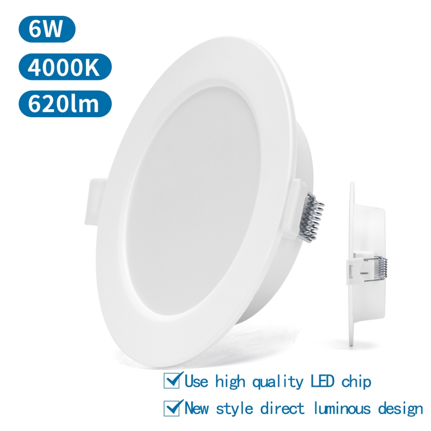 Aigostar - LED upotettava valo LED/6W/230V 4000K halkaisija 11,8 cm valkoinen