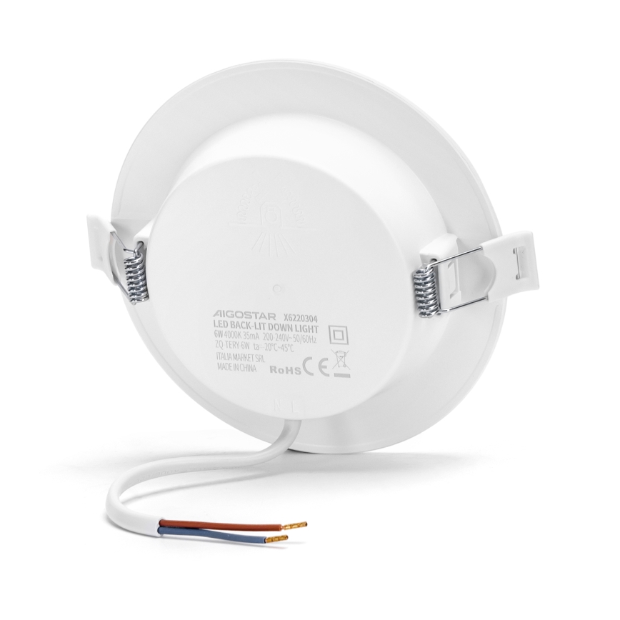 Aigostar - LED upotettava valo LED/6W/230V 4000K halkaisija 11,8 cm valkoinen