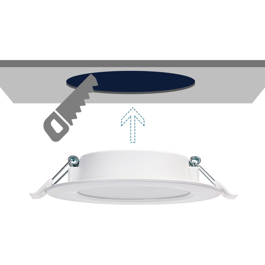 Aigostar - LED upotettava valo LED/9W/230V 4000K halkaisija 14,5 cm valkoinen