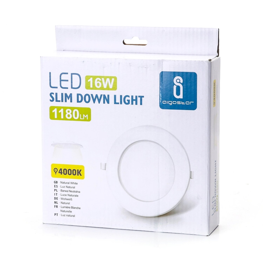 Aigostar - LED upotettava valo ULTRATHIN LED/16W/230V 6000K valkoinen