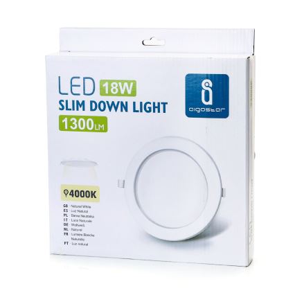 Aigostar - LED upotettava valo ULTRATHIN LED/18W/230V 4000K valkoinen