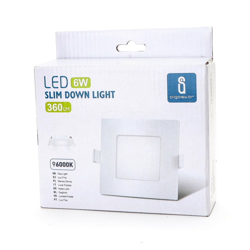 Aigostar - LED upotettava valo ULTRATHIN LED/6W/230V 6000K valkoinen