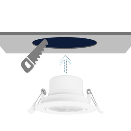Aigostar - LED Upotettavat valot LED/5W/230V 4000K pr. 8,5 cm valkoinen