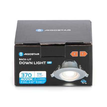 Aigostar - LED Upotettavat valot LED/5W/230V 4000K pr. 8,5 cm valkoinen