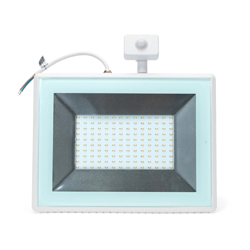 Aigostar - LED-valonheitin anturilla LED/100W/230V 4000K IP65 valkoinen