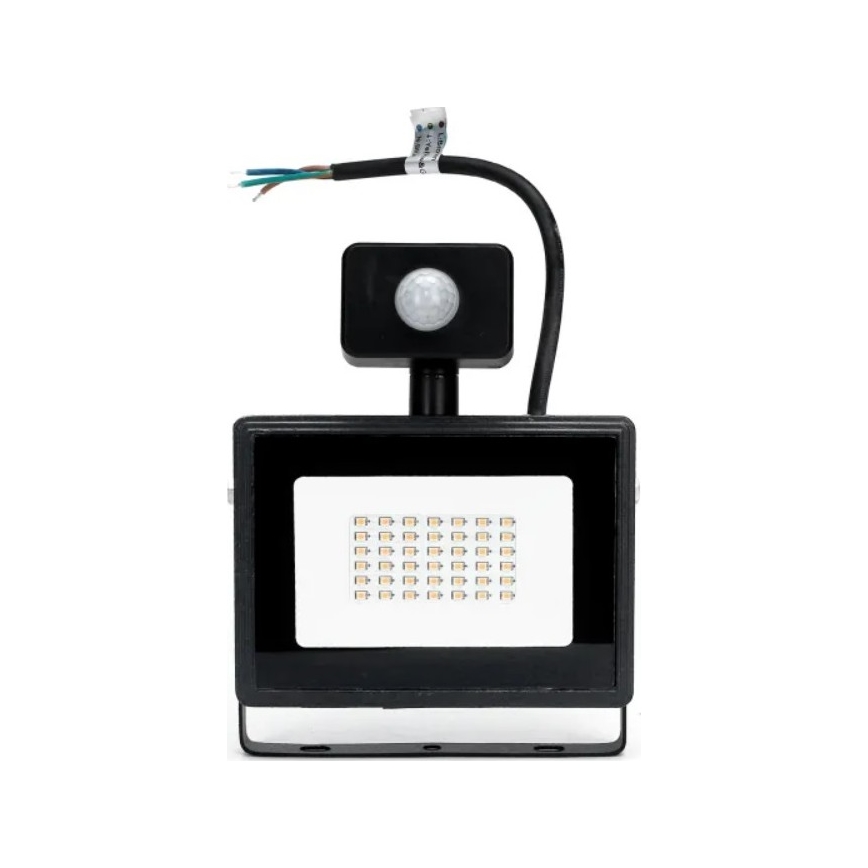 Aigostar - LED Valonheitin anturilla LED/50W/230V 4000K IP65 musta