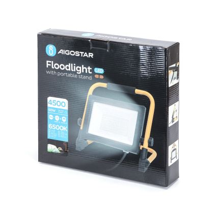 Aigostar - LED Valonheitin jalustalla LED/50W/230V 6500K IP65