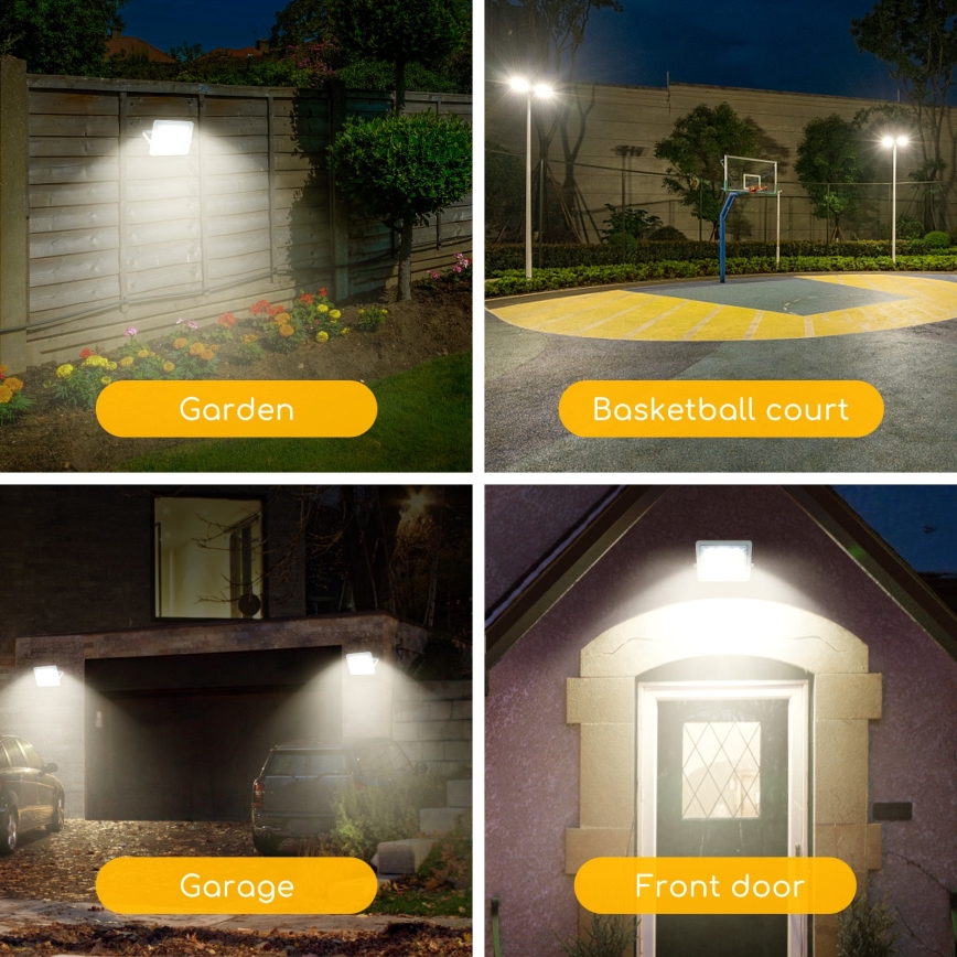Aigostar - LED-valonheitin LED/100W/230V harmaa 4000K IP65